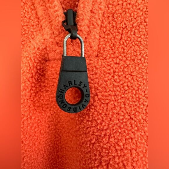 Harley Davidson Motorcycles Fleece Quarter Zip Pullover Sweater Top Shirt Large - Picture 6 of 10